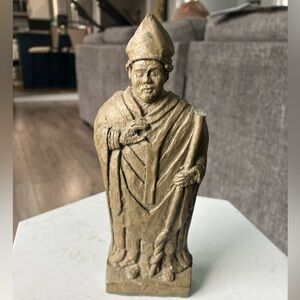 Forde Crafts, Kilcullen, Ireland Saint Patrick Figurine Hand Casted Limestone